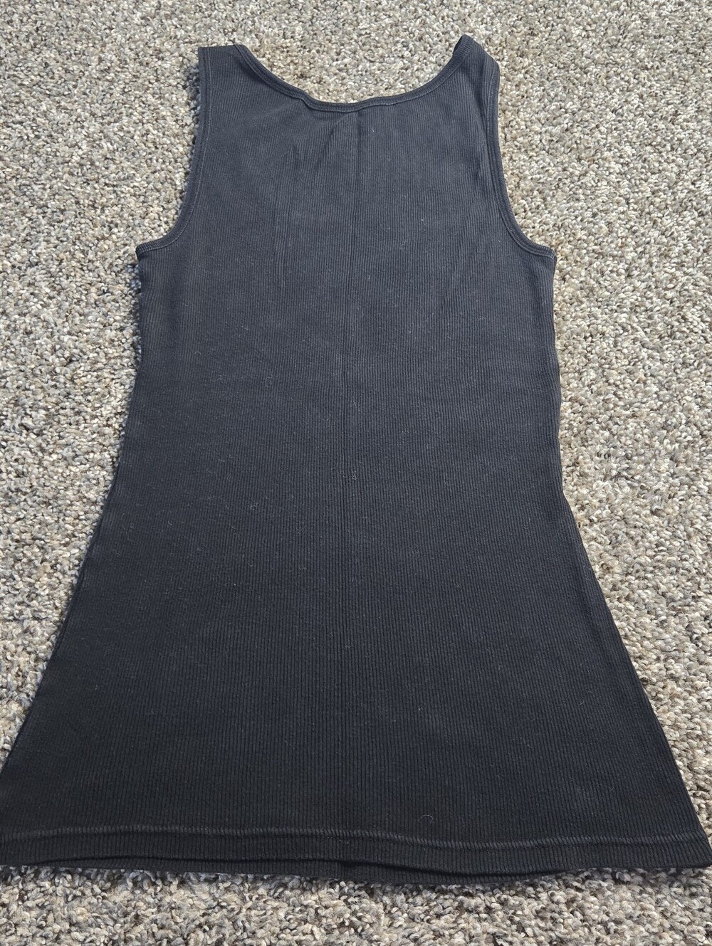 Y2K Vintage Classic Old Navy 100% Cotton Black Ribbed Tank Top Medium - Picture 4 of 9